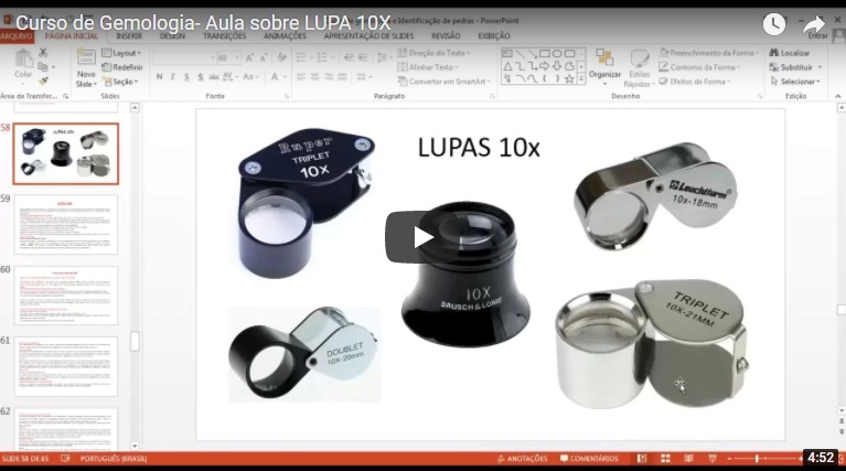 Lupa 10X- Como usar.